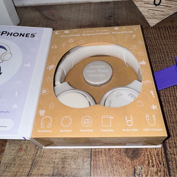 Storytelling Foldable Bluetooth Kids Headphones Screen-Free Storytime-New - Picture 7 of 11